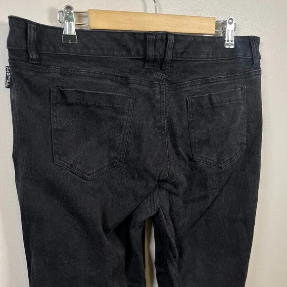 Tripp NYC Lace Up Jeans Size 16 Black Skinny Goth Punk 90s Dang Goodman - Picture 7 of 9